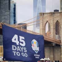 Ryder Cup Giant Golf Ball Rolls Through City