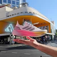 Adidas Shoe Jumps Off at Shopping Center