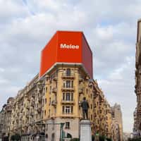 Melee Giant Balloon Letters Float From Billboard