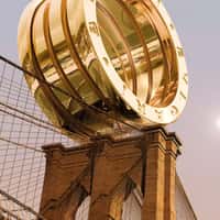 Bvlgari Giant Ring Rolls on Brooklyn Bridge
