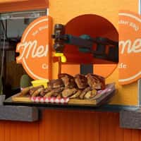 Meme’s Diner Giant Waffle Tray Emerges From Facade