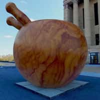 Lilly Fine Craft Giant Sculpture in Front of Museum