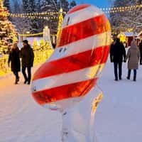 Candy Crush Candy Ice Sculpture in Snow