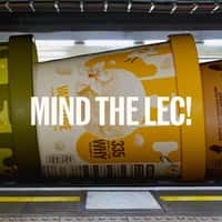LEC Giant Ice Cream Tubs Roll Through Subway