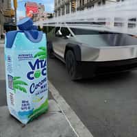 Vita Coco Coconut Water Sprayed on Car