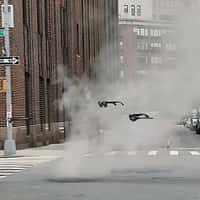 Chimi Sunglasses Crossing the Street in NYC