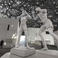 UFC Statue Fighters Match in Museum
