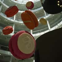 Breuninger Macarons Floating Inside Mall