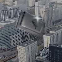 MMC Black Handbags Swirl Over City Skyline