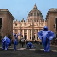Georgio Armani Blue Animals Spotted in Italy