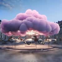 Mercedes-Benz Pink Cloud Car Carousel