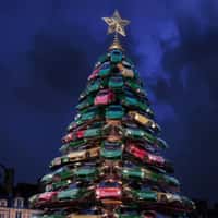 Porsche Stacked Cars Christmas Tree Display