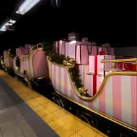 Victoria’s Secret Subway Sleigh with Gifts
