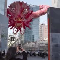 L'Oréal Paris Pink Dragon in Paris and Shanghai