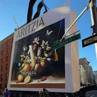 Aritzia Shopping Bag on Truck in Manhattan