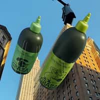 Graza Bottle-shaped Balloons Float in New York