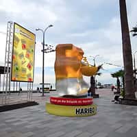 Haribo Gummy Bear Turned Orange from Fruit Juice