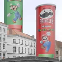 Pringles Can Lid Pops and Rolls on the Street
