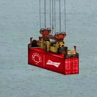 Budweiser Shipping Container Loaded by Crane