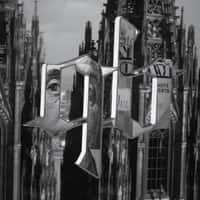 A Quick Buck 3D Metallic Logo at Cologne Cathedral