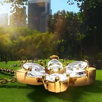 Pandora Giant Diamond Necklace in Central Park