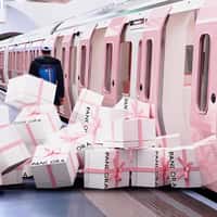 Pandora Jewelries in Pink Subway Train