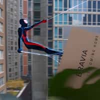 Sony Spider-Man Bouncing Through City With TV