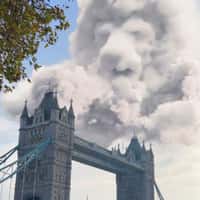Disney Studios Mufasa Cloud at Tower Bridge