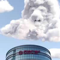 Disney Studios Mufasa Cloud Formation at Chinese Mall