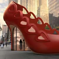 Cinq a Sept Red Heel Pop-Up Store Installation