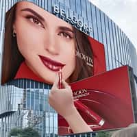 Esika Lipstick Application on Billboard Model