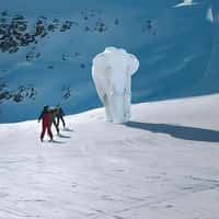 Sölden White Elephant Walking on Ski Piste