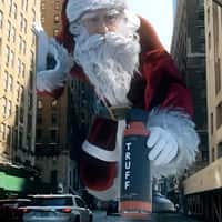 TRUFF Giant Santa Claus Drops Sauce on NYC Street