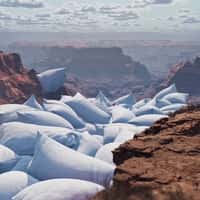 IKEA Helicopters Drop Pillows on Canyon