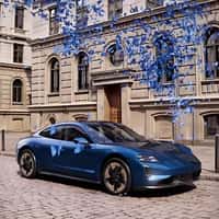 Porsche Revealed by Blue Butterflies
