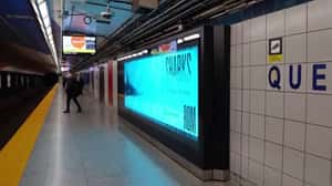 Shark Swims Beyond Screen in a 3D Billboard ad of Royal Ontario Museum