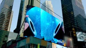 Audiobooks on Aquatic Background in a 3D Billboard Ad of Audible