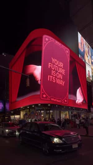 Tarot Card Emerges Beyond Billboard in a 3D Billboard ad of Netflix