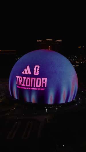 Trionda Ball Takes Over the Sphere in a 3D Billboard ad of Adidas