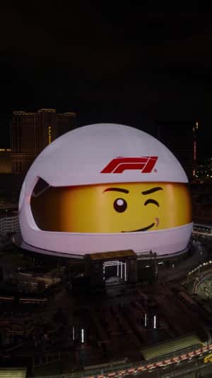 Emmet Drives F1 Cars Across Sphere in a 3D Billboard ad of LEGO