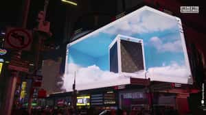 Shoes in Transparent Trunk in a 3D Billboard Ad of Louis Vuitton