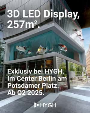 Giant Koi Fish Swim Out of Aquarium in a 3D Billboard ad of Unknown