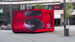 Düsseldorf Temporary LED Cube by Vodafone