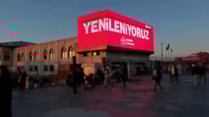 Modem Twists and Floats Beyond Billboard in a 3D Billboard ad of Vodafone