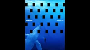 Whale Glides Across Interconnected Screens in a 3D Billboard ad of Samsung