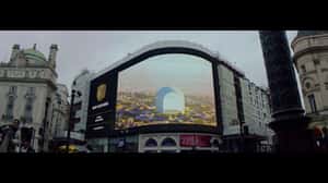 Mukaab Reveals Spiral Tower in a 3D Billboard ad of New Murabba