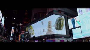 Cube Twists Beyond the Screen in a 3D Billboard ad of New Murabba