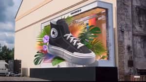 Converse Shoe Changes Color in 3D Billboard Ad of Converse