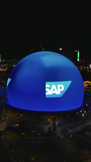 Sphere Flooded With Products in a 3D Billboard ad of SAP