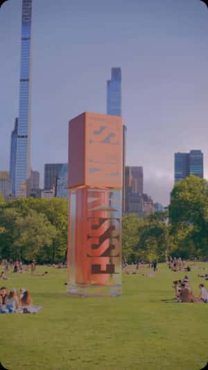 Oversized Sunkisser fake out of home ad of maybelline